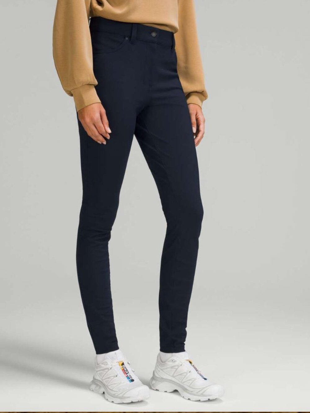 LULULEMON CITY SLEEK 5 POCKET 7/8 PANTS HIGH RISE TRUE NAVY SIZE 29 - Picture 2 of 10